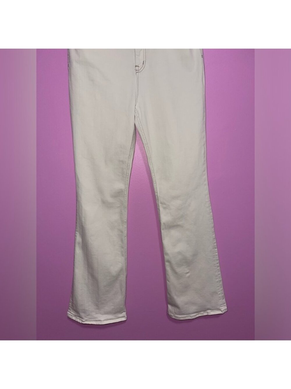 Current/Elliott Jeans Women’s Size 31 Off-White Denim Bootcut High Waisted - Picture 5 of 11